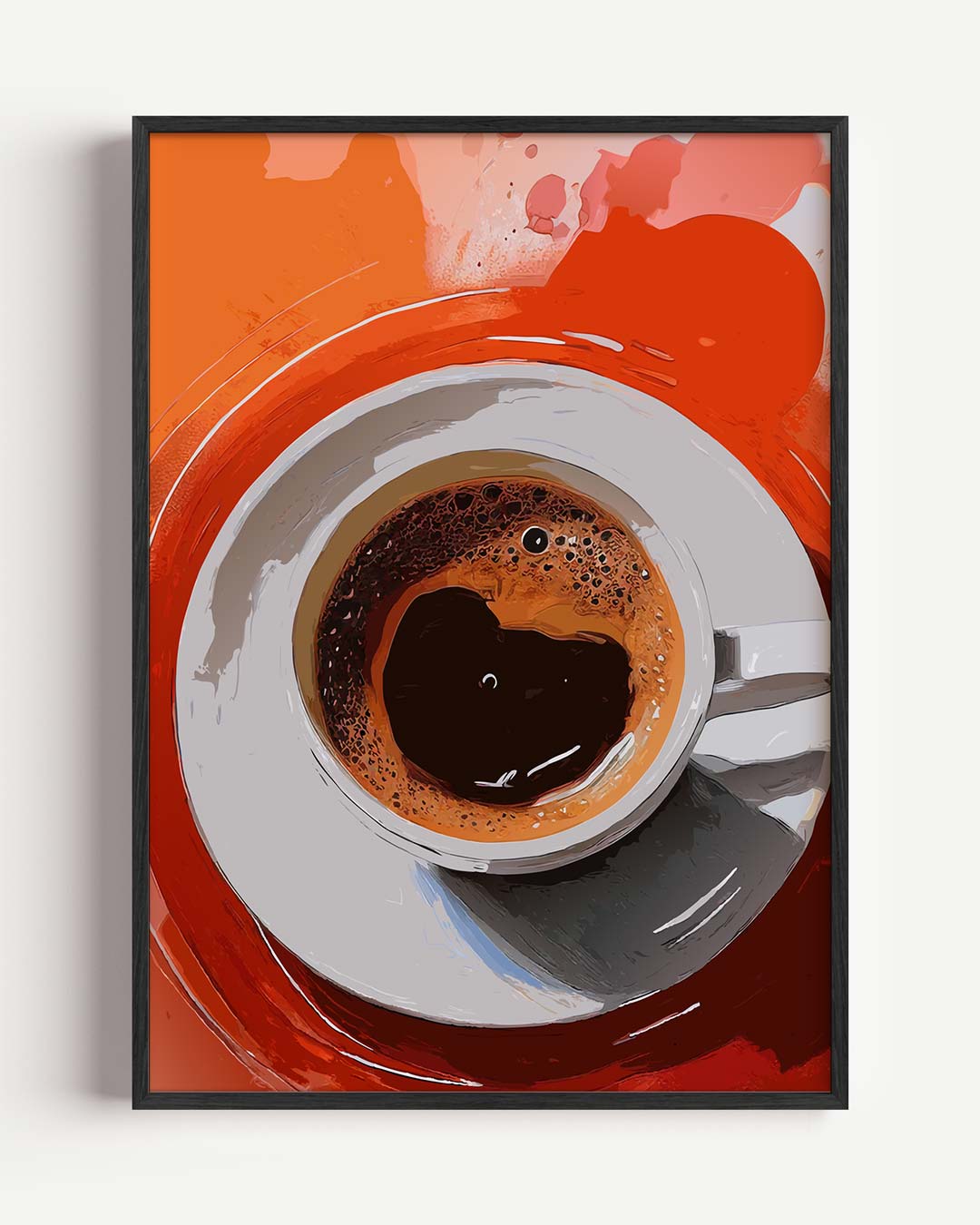 Warm Hart Cappuccino – keuken portret poster als wanddecoratie
