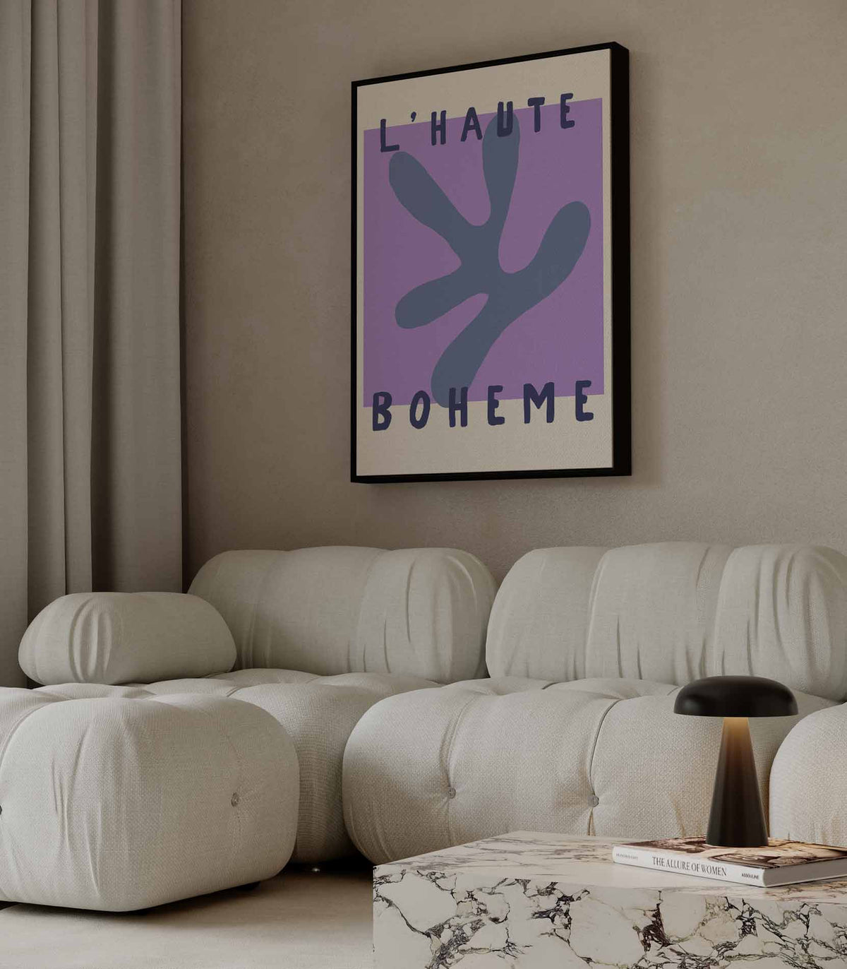 L'Haute Boheme Abstract Art – staande wandkunst voor woonkamer of interieur
