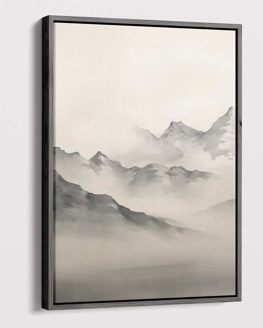 Sereen Berglandschap in Mist – dibond kunstwerk als wanddecoratie