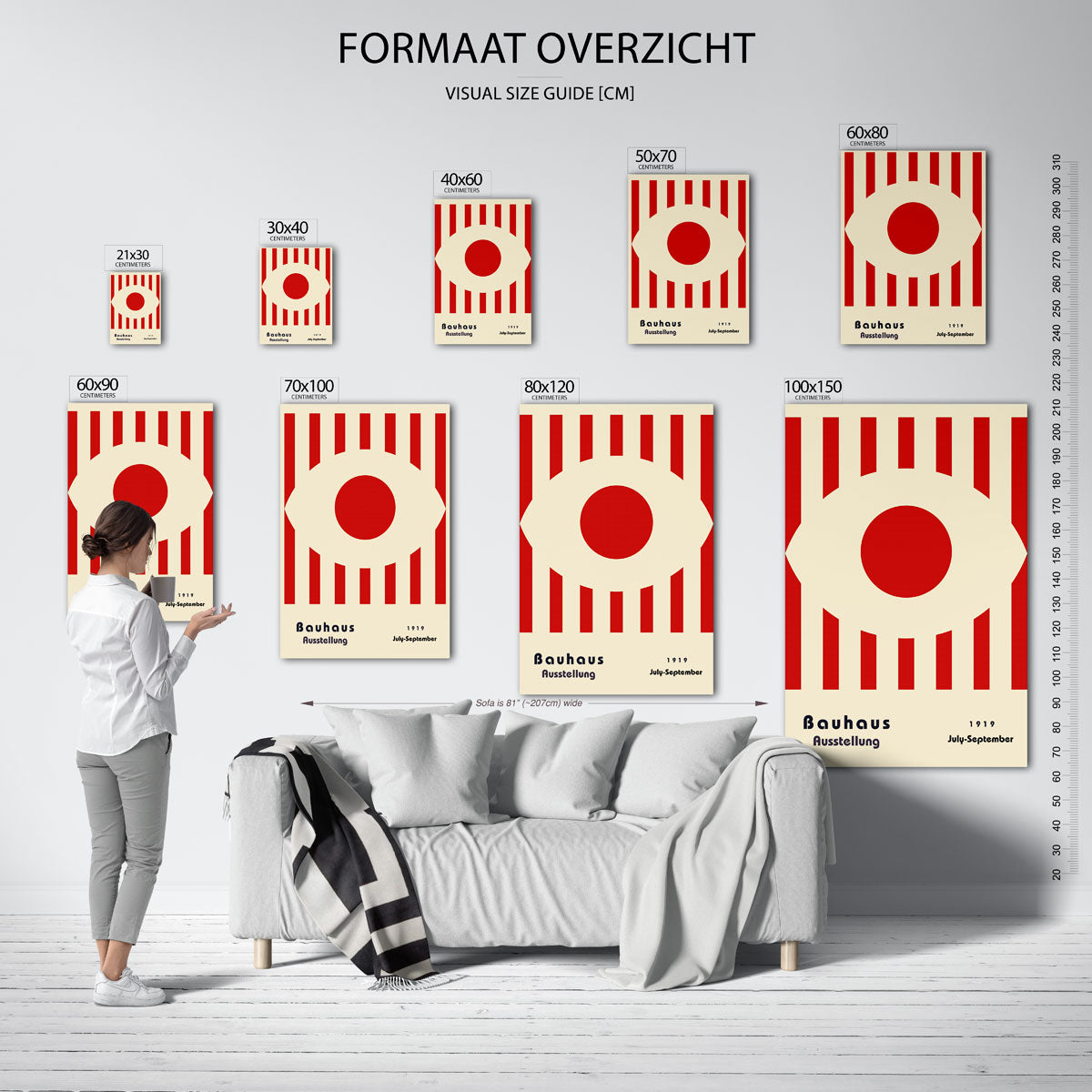 Abstracte – geometrische poster in Bauhaus-stijl van WallArtistic