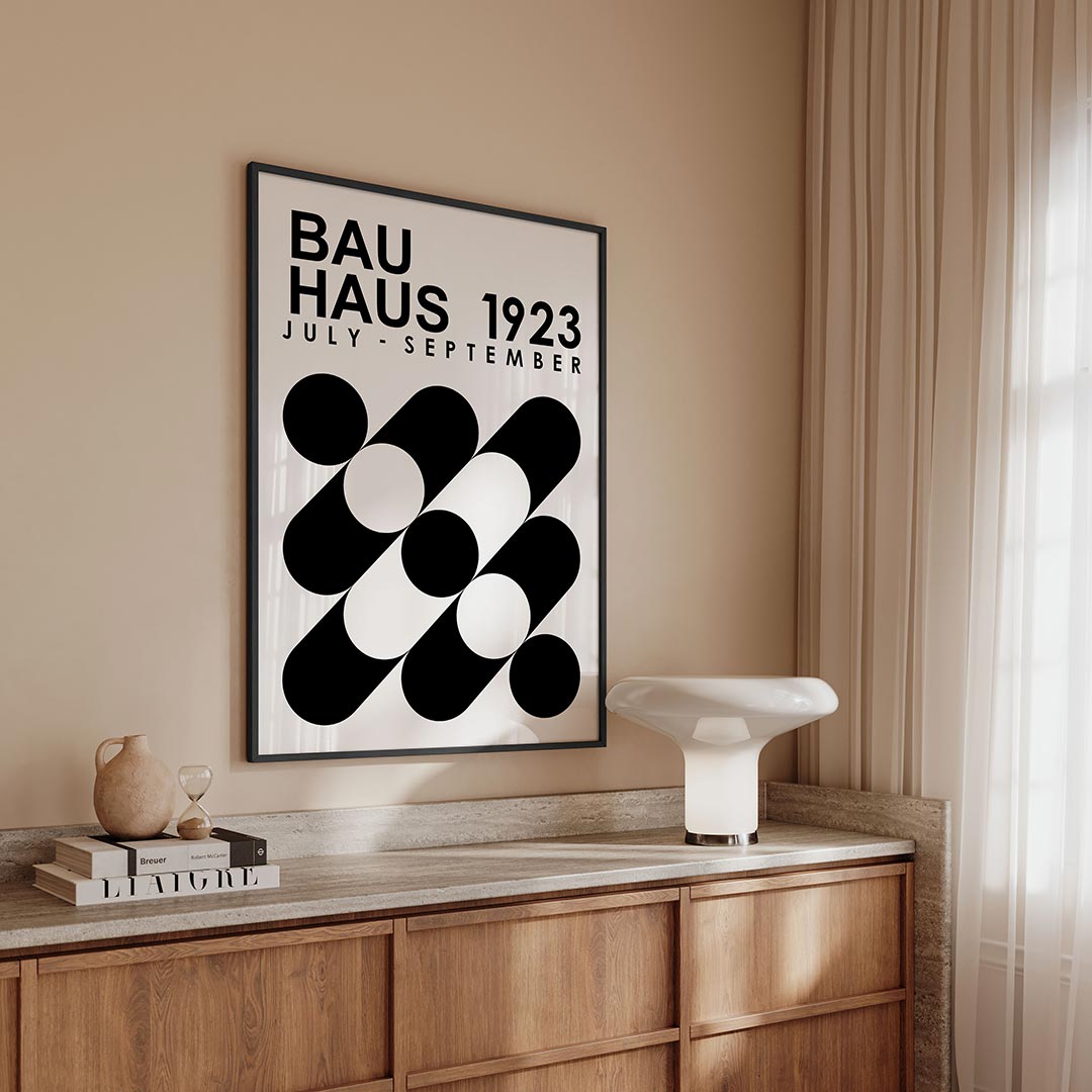  – geometrische Bauhaus poster in staand formaat