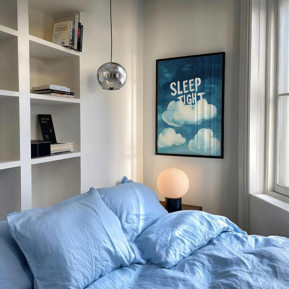 Droom Zacht Nachtposter – staande muurposter voor de kinderkamer