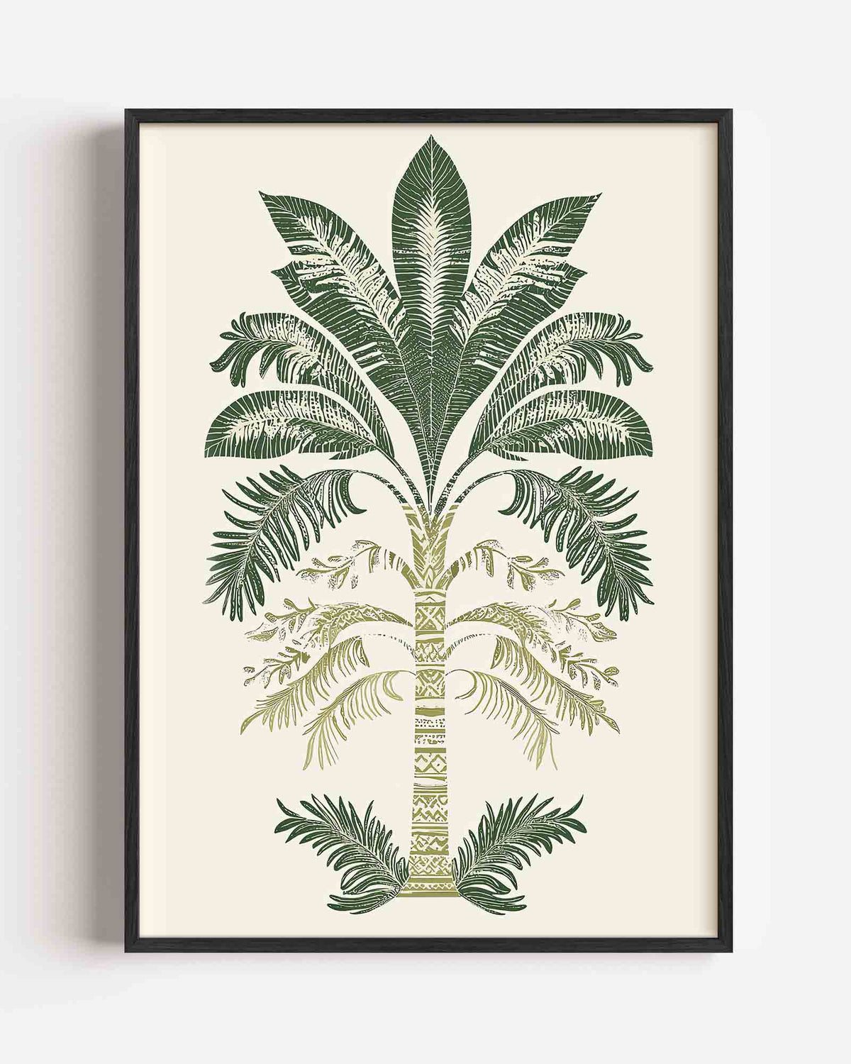 Palmboom illustratie – jungle portret poster als wanddecoratie