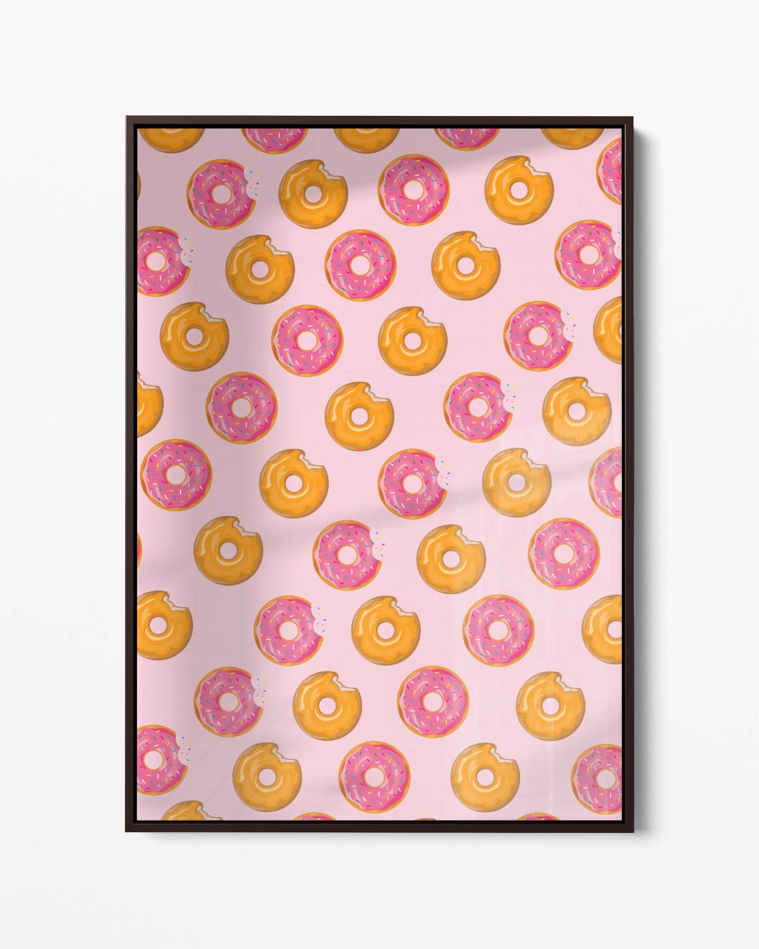 Vrolijke Donut Herhaling – portret kunstwerk als wanddecoratie