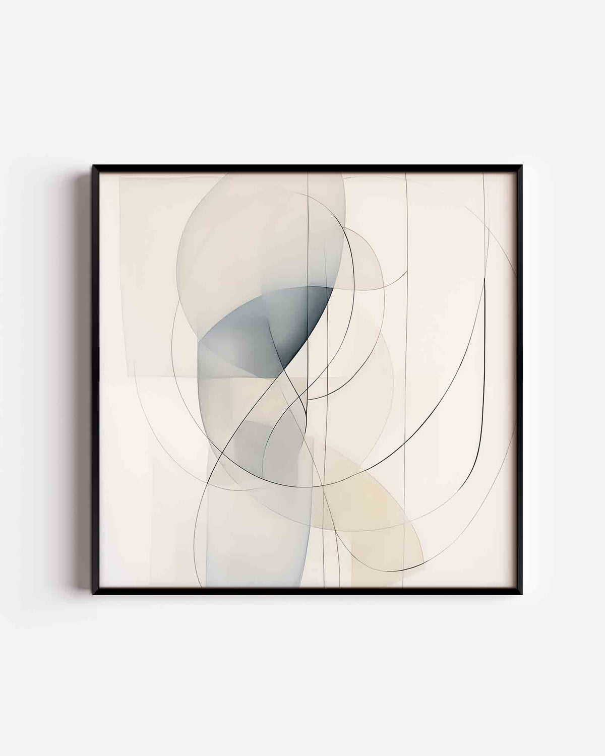 Abstracte vormen – vierkante poster met kleur en vormen als wanddecoratie