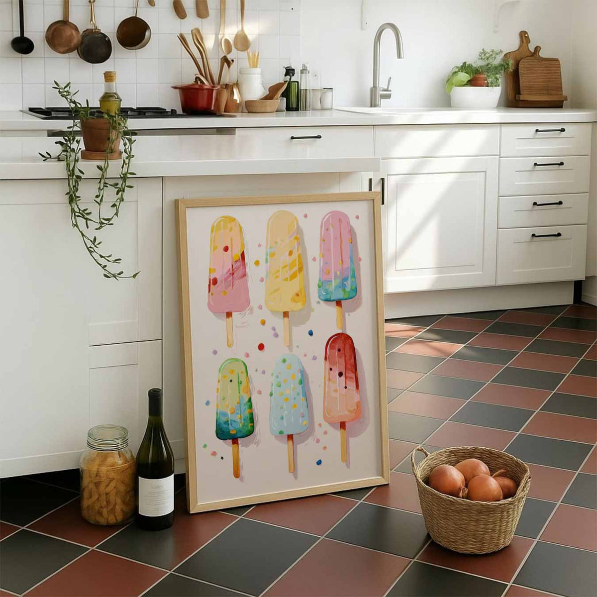 Zomerse IJsjes – staande muurposter voor keuken of eethoek