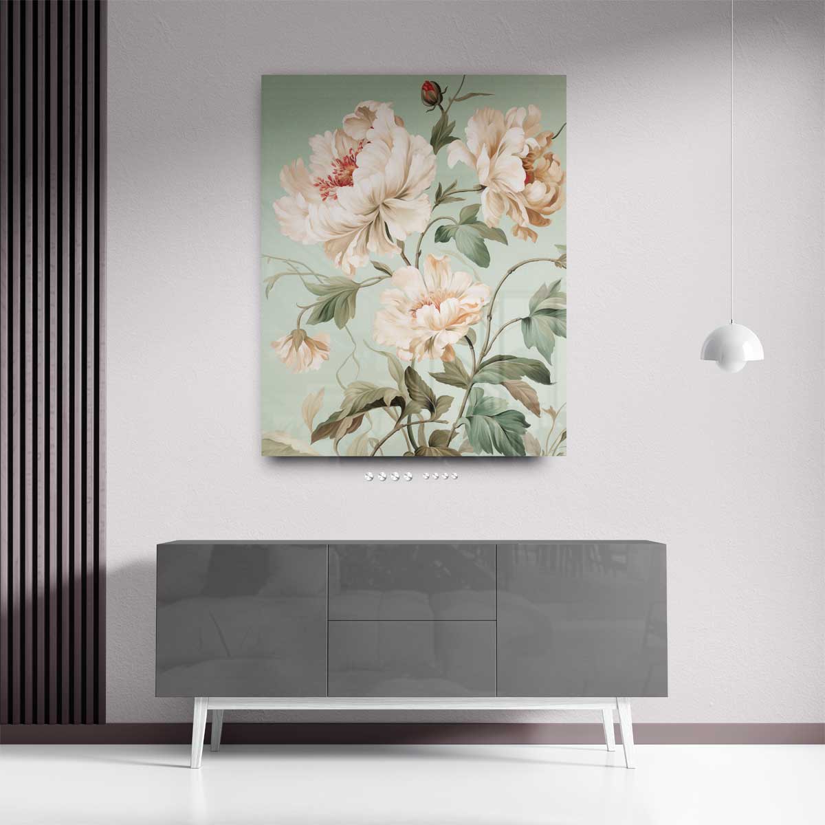Tijdloze Bloemenpracht – plexiglas kunstwerk als wanddecoratie