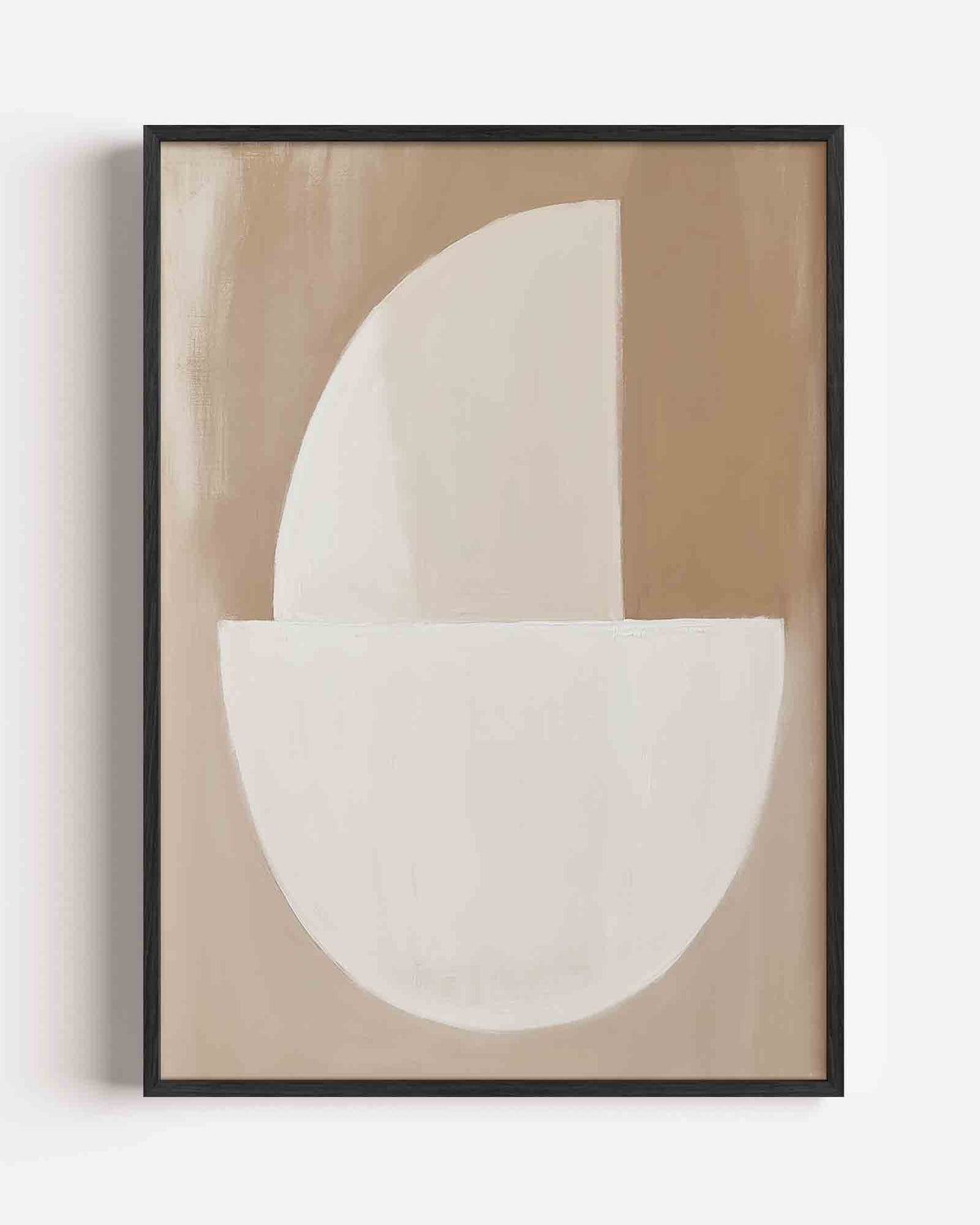 Halve cirkel en rechthoek – Kunst & Design poster als staande wanddecoratie