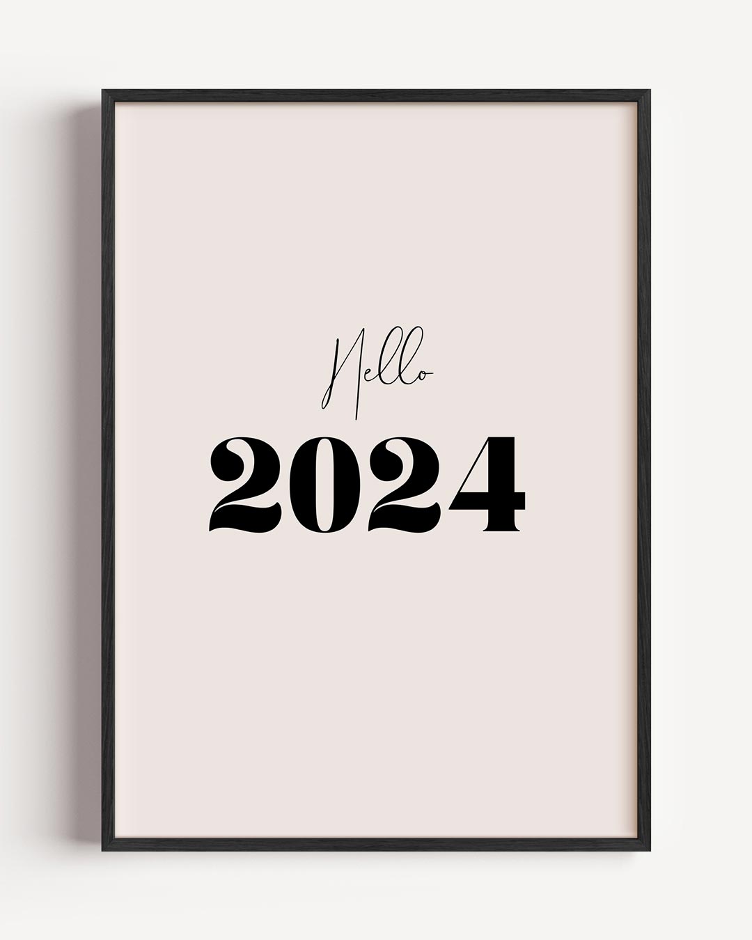 Welkom 2024 – kerst portret poster als wanddecoratie