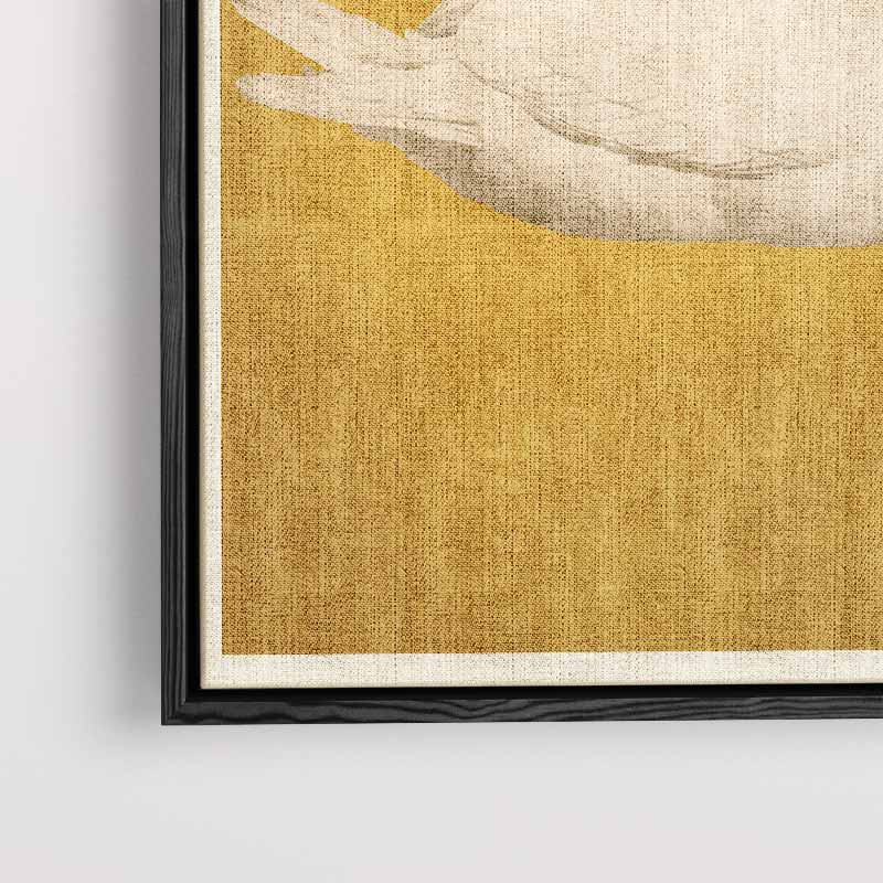 Sierlijke Zwaan op Gouden Achtergrond – modern portret kunstwerk van WallArtistic