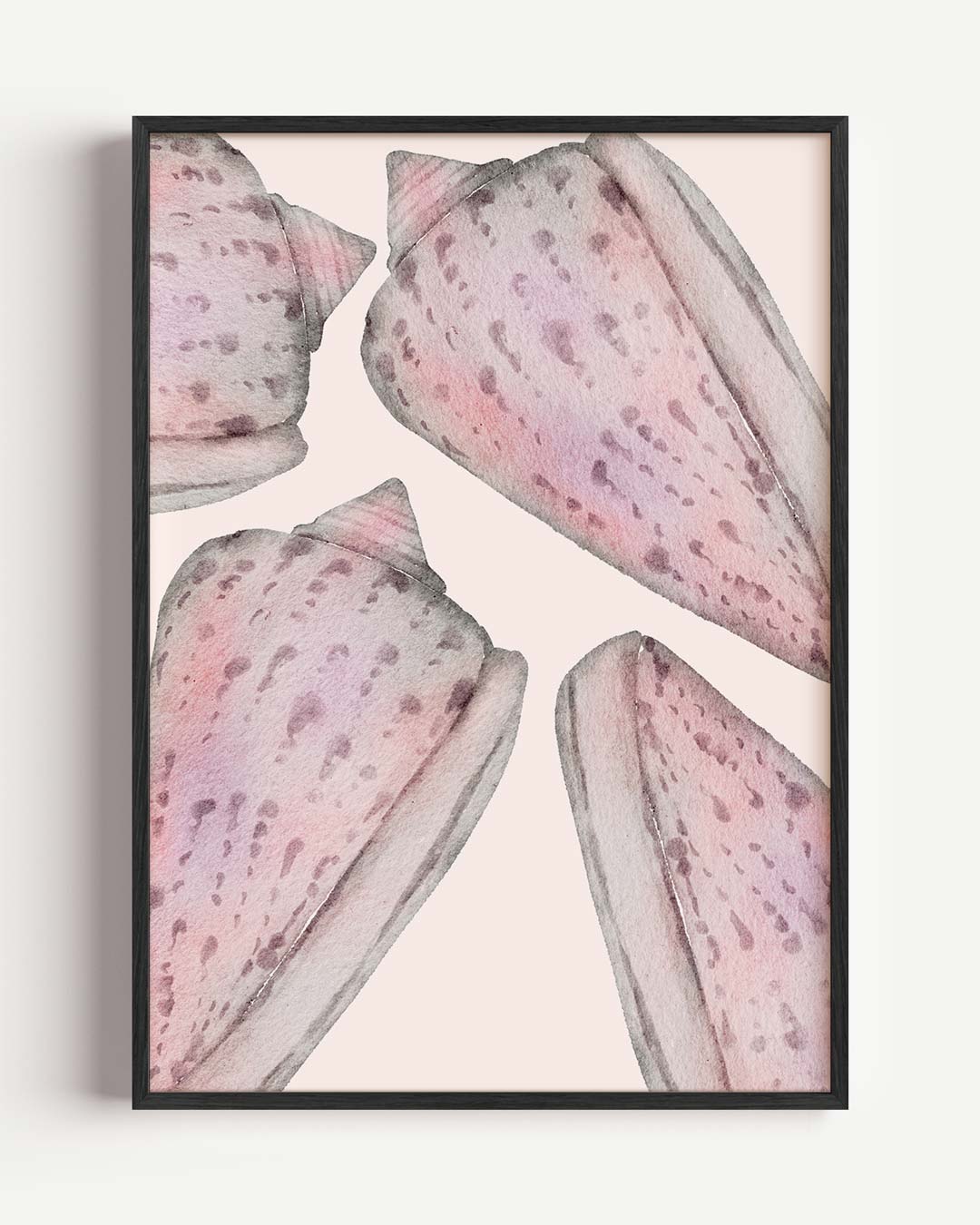 Beige Schelpen – zeedieren portret poster als wanddecoratie