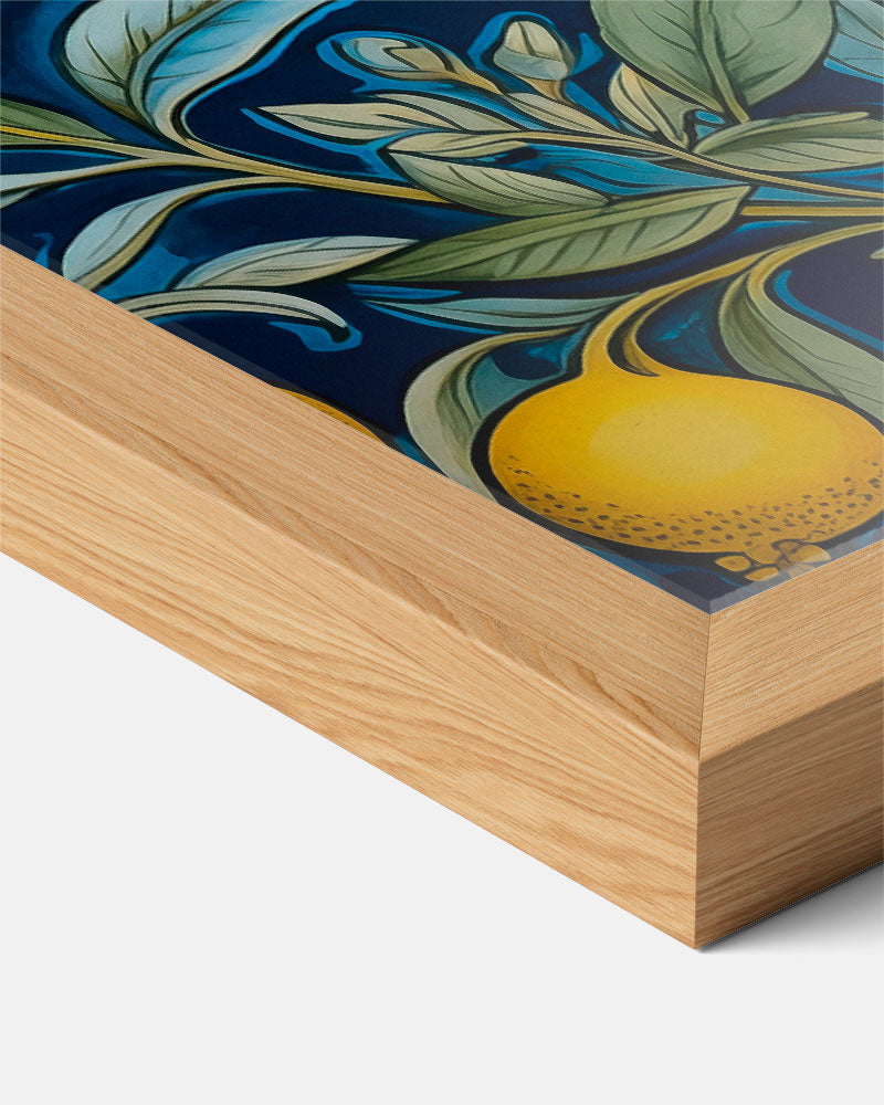 Frisse Citroenvibes Wanddecoratie – staande keuken wanddecoratie van WallArtistic