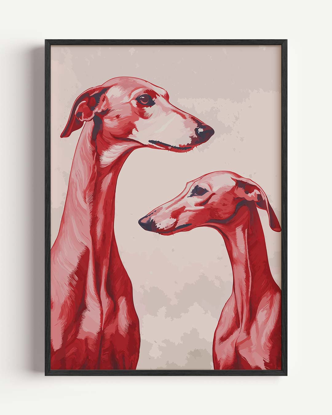 Stijlvolle Windhonden – dieren portret poster als wanddecoratie