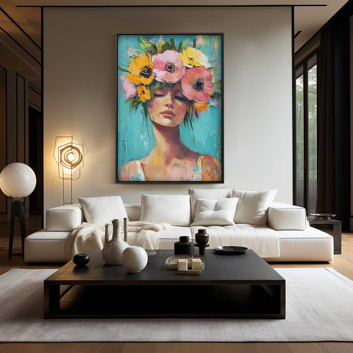 Bloemenpracht Portret – canvas wanddecoratie in portret formaat