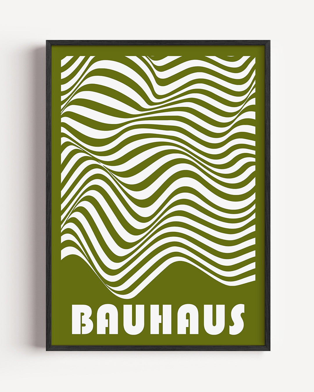 Golvend lijnenspel – staande Bauhaus poster als wanddecoratie
