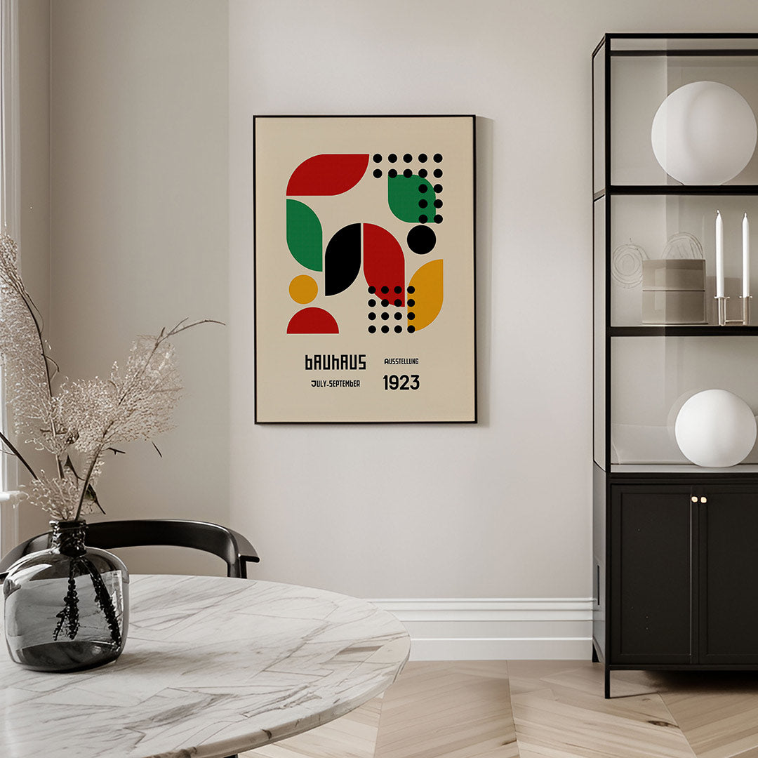 Vormen en vlakken – geometrische Bauhaus poster in staand formaat