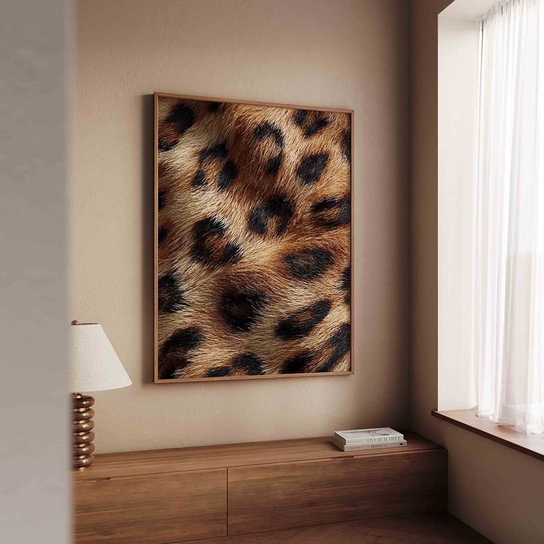 Luipaardprint – safari wandkunst als portret poster