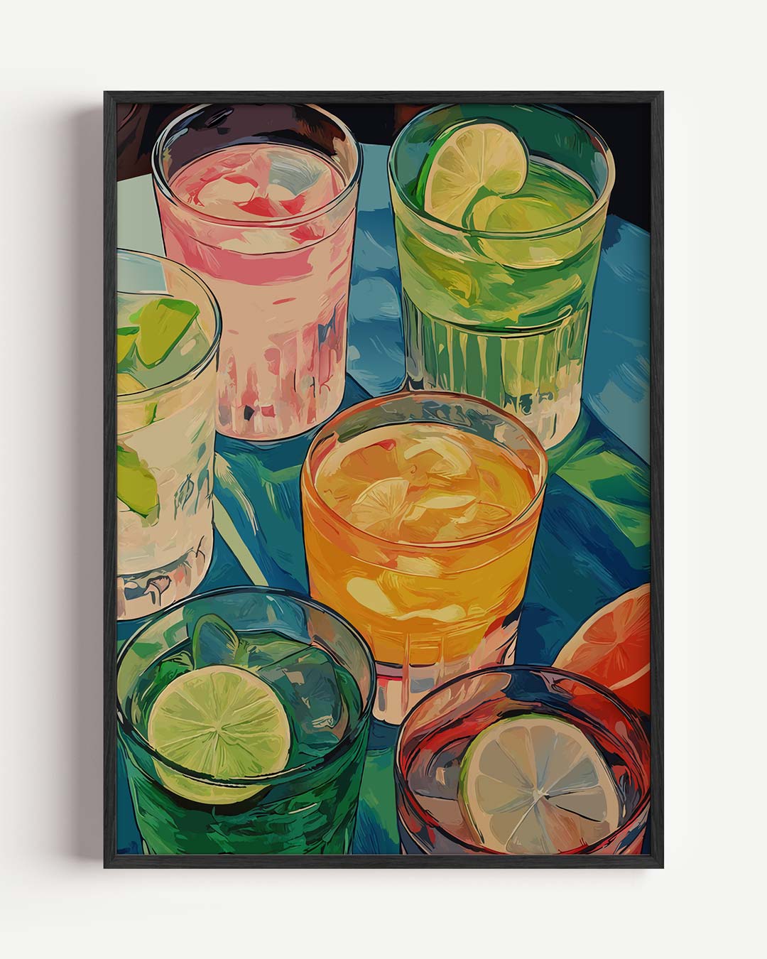 Verfrissende Zomer Cocktails – keuken portret poster als wanddecoratie
