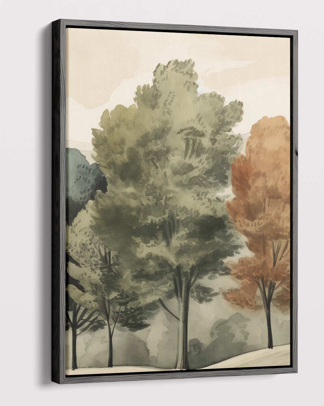 Vier Seizoenen Bomen Schilderij – dibond kunstwerk als wanddecoratie