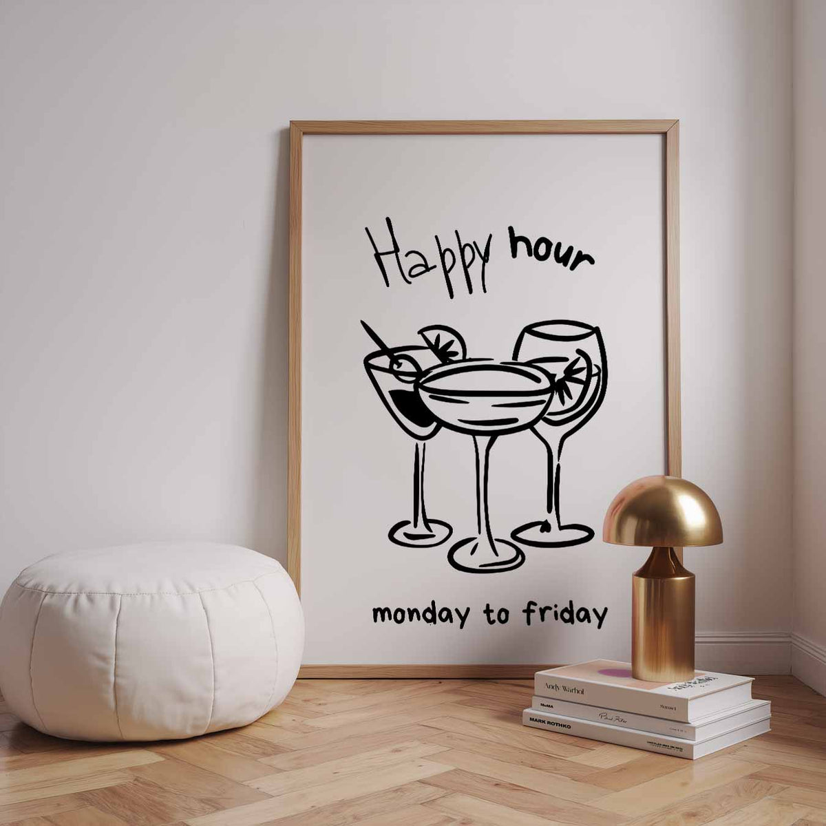 Happy Hour Cocktails – staande zomer wanddecoratie van WallArtistic