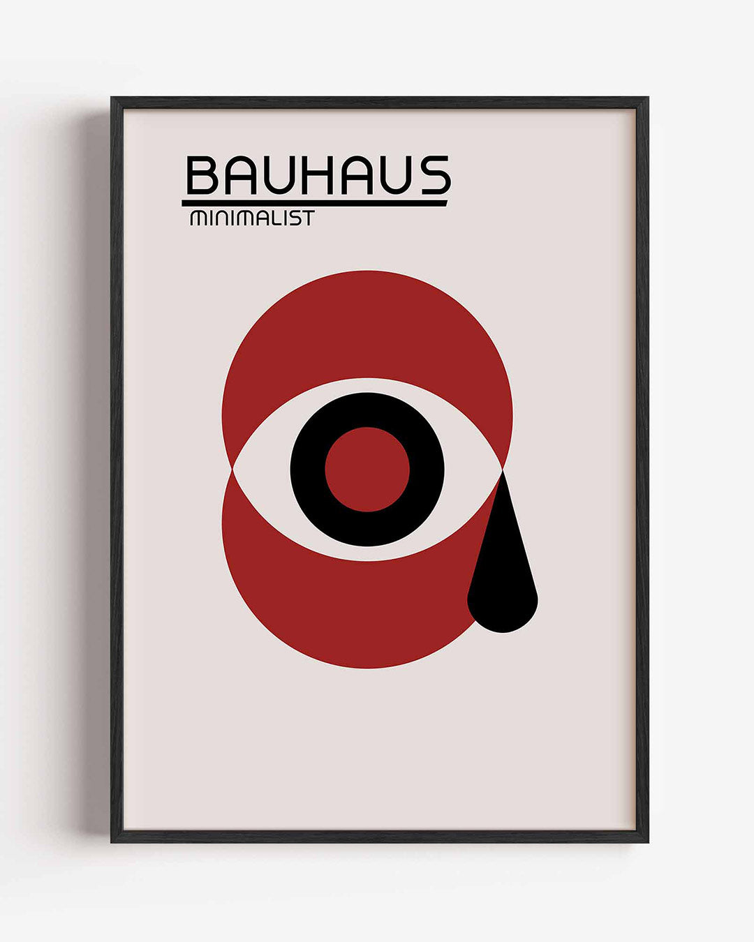 Vorm en balans – staande Bauhaus poster als wanddecoratie