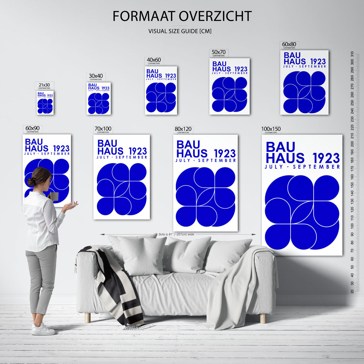 Vormen en vlakken – geometrische poster in Bauhaus-stijl van WallArtistic