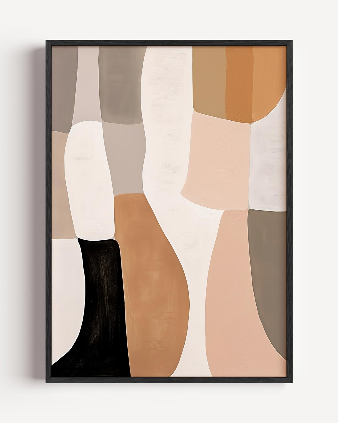 Abstracte Aardetinten Wanddecoratie – abstracte portret poster als wanddecoratie