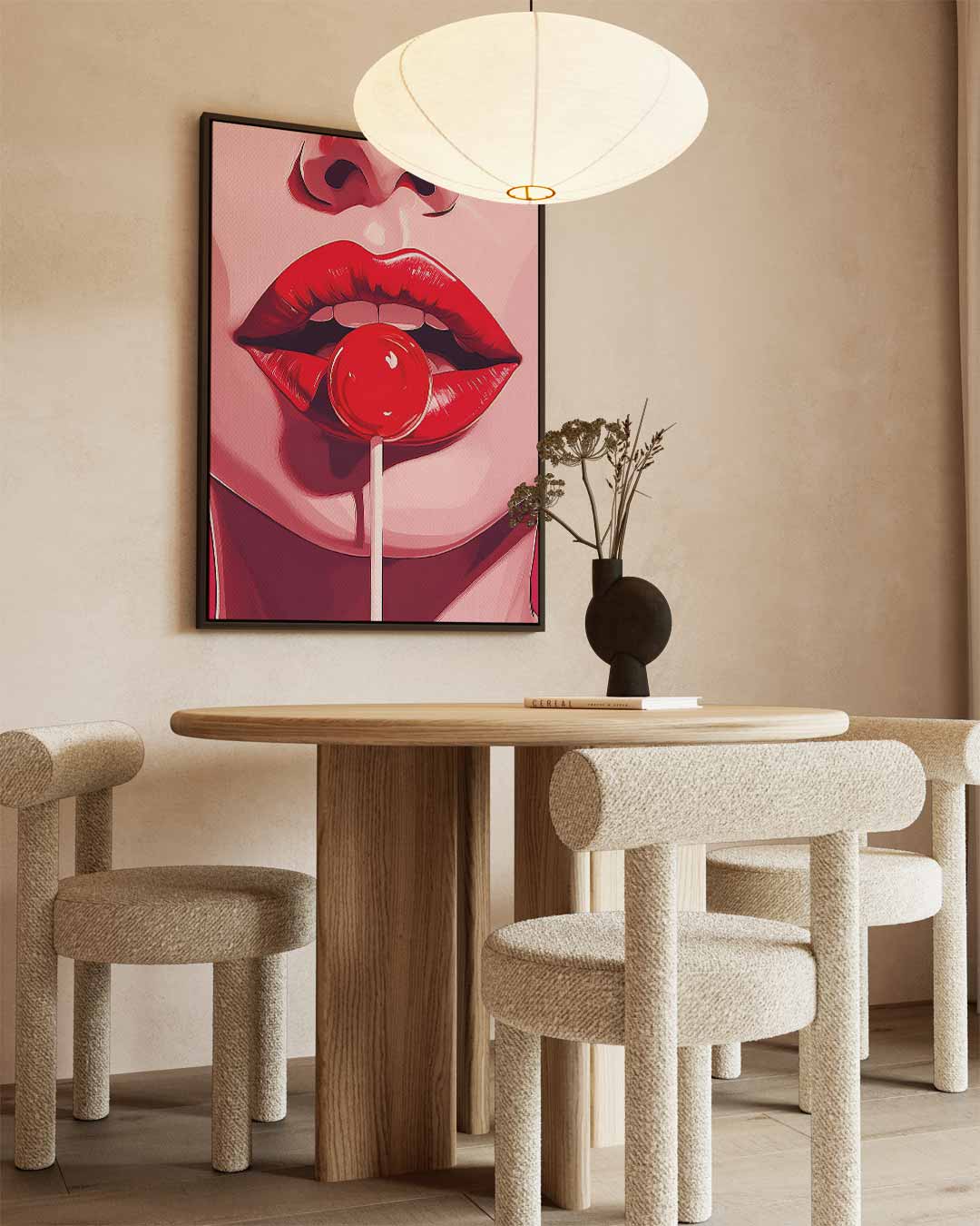Pop Art Lolly Delight – dibond wanddecoratie in staand formaat