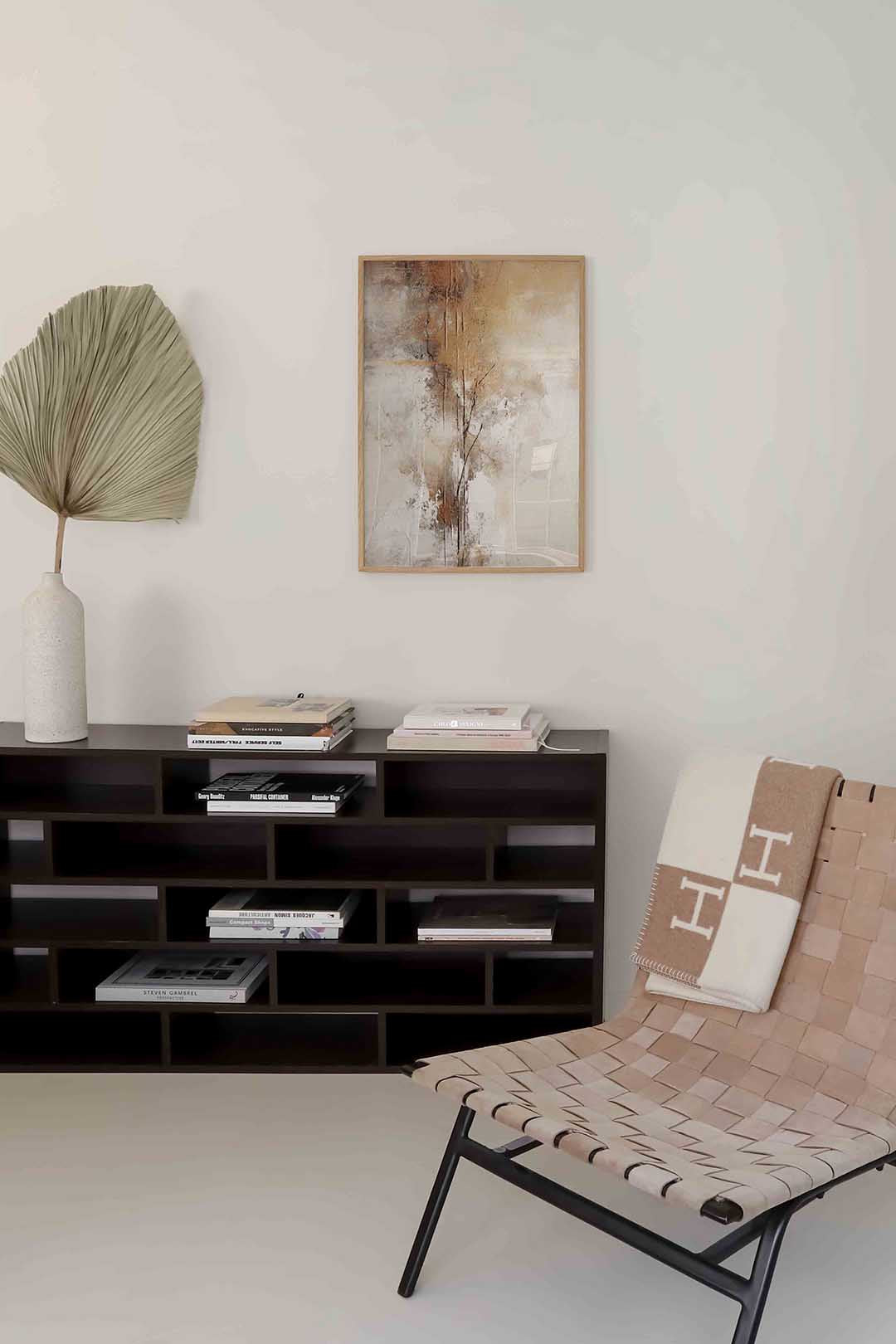 Abstracte beige textuur – zachte abstracte poster in staand formaat