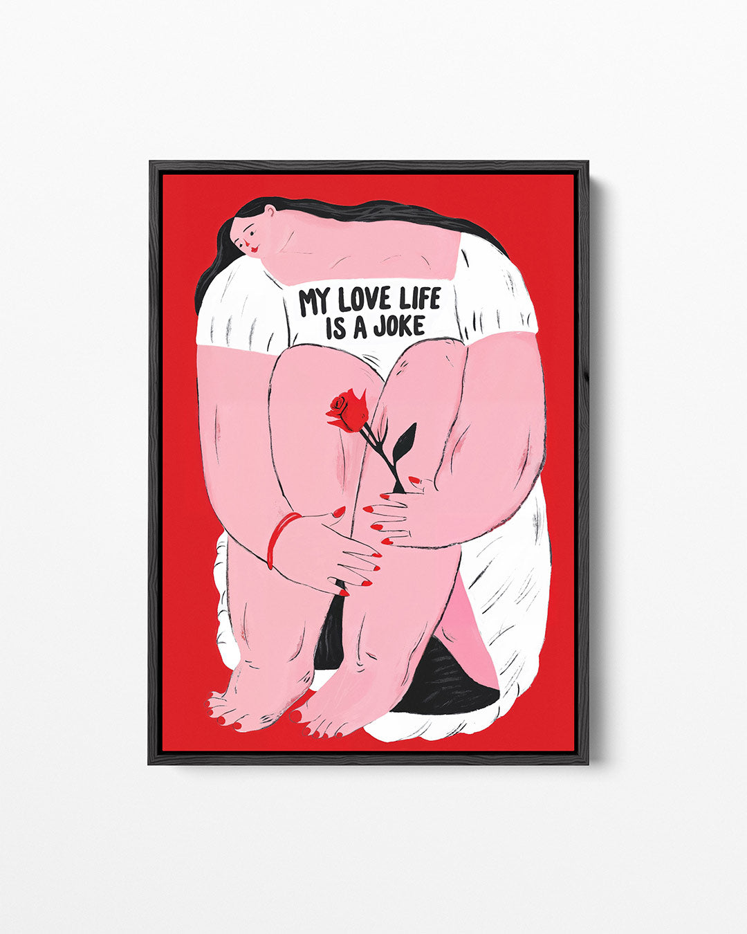 Emotionele illustratie – staand wanddecoratie kunstwerk