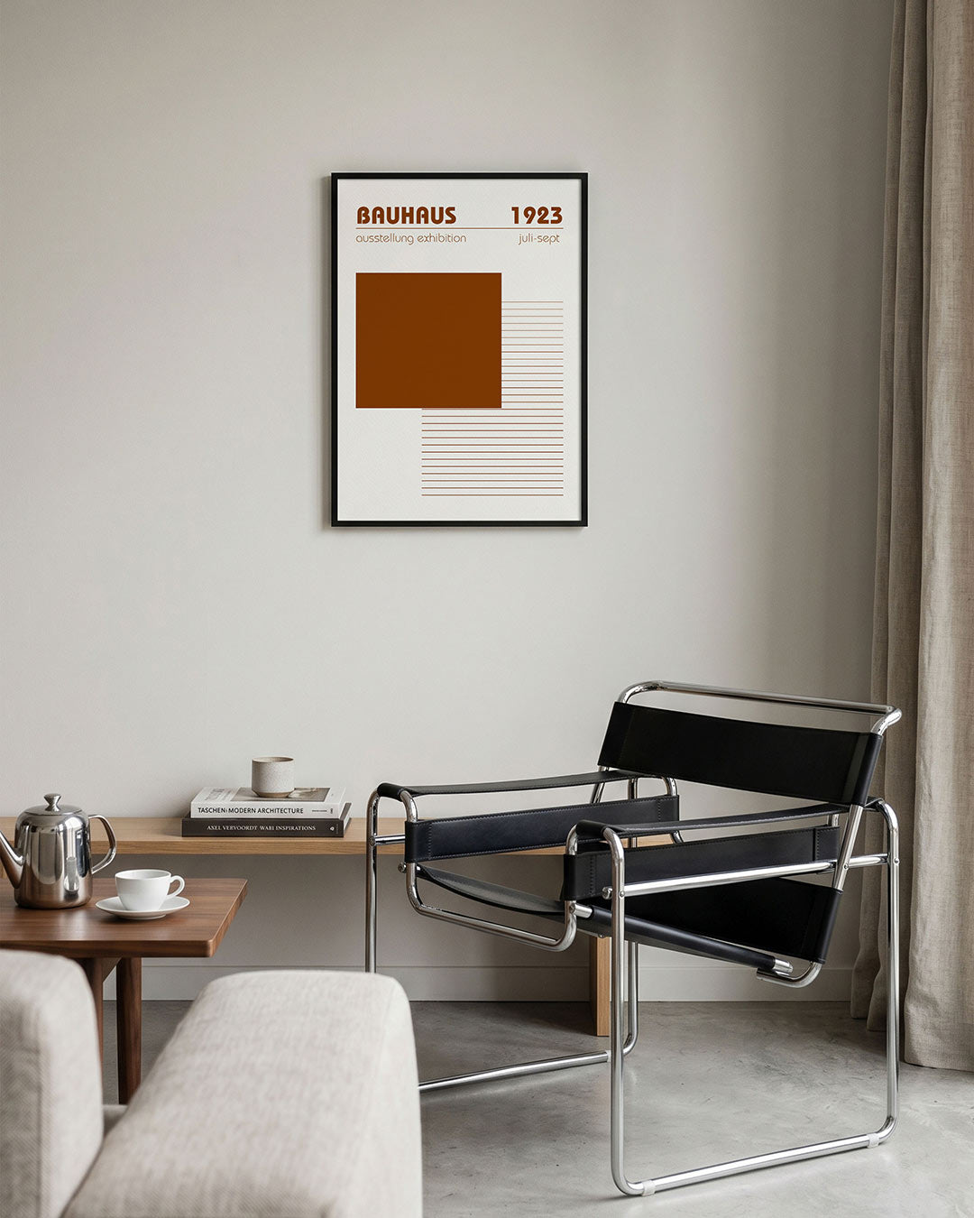 Vorm en lijnen – geometrische Bauhaus poster in staand formaat