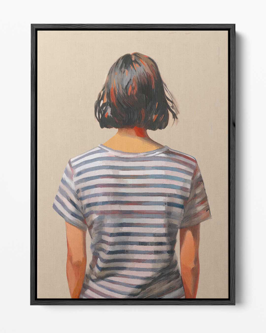 Achtergrondportret van Gestreepte Dromen – portret kunstwerk als wanddecoratie