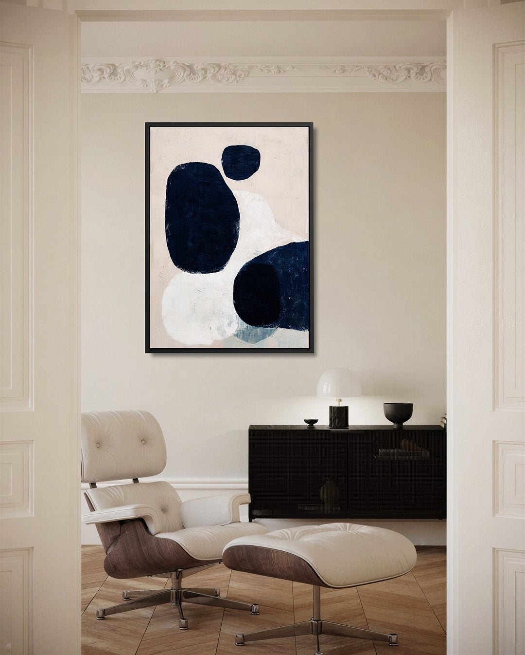 Organische vormen compositie – moderne staande wandkunst