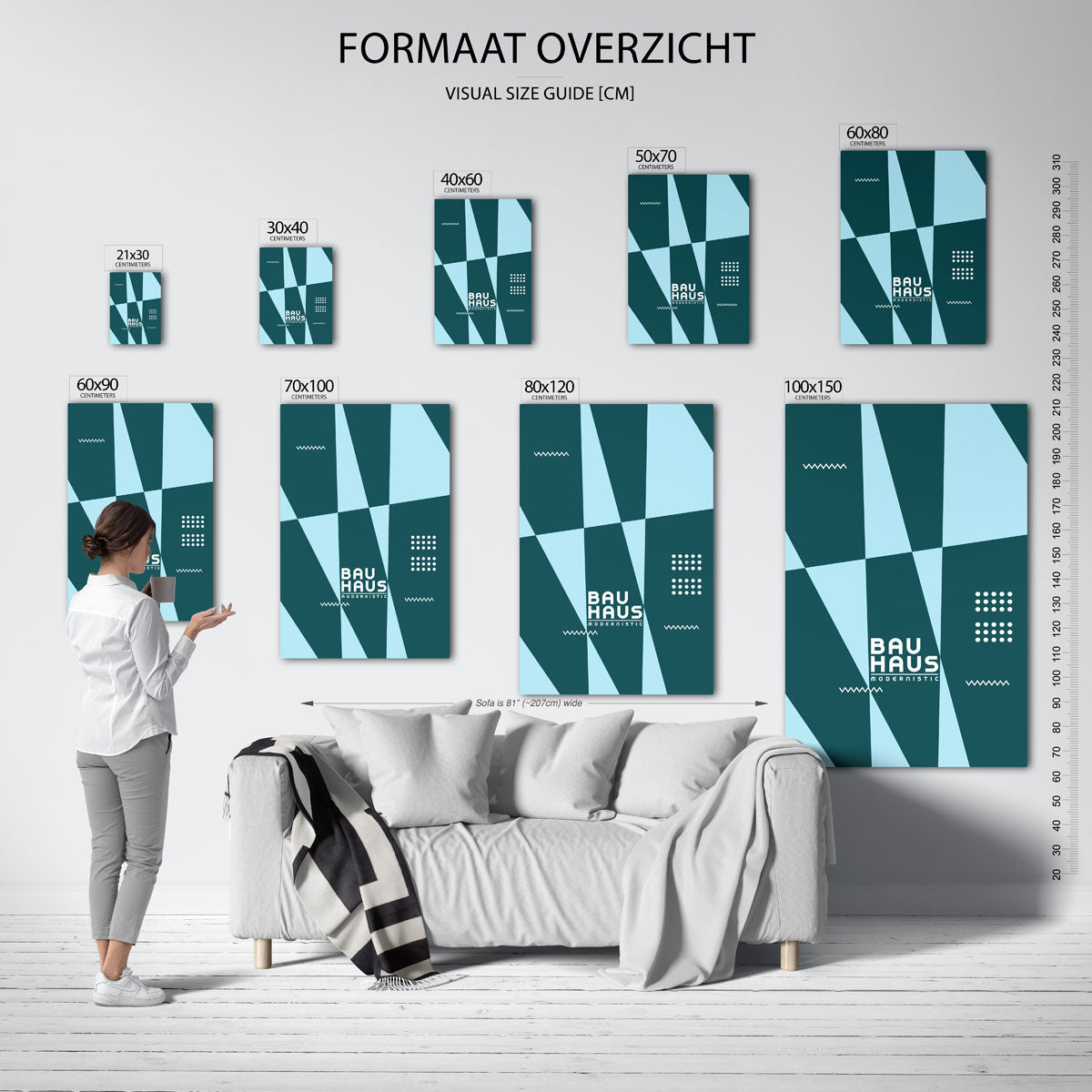 Abstracte – geometrische poster in Bauhaus-stijl van WallArtistic