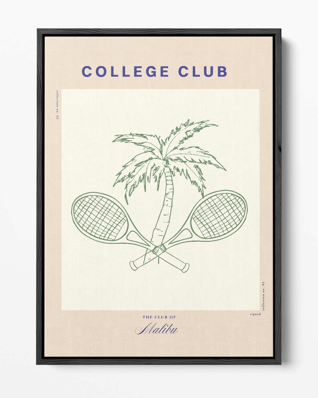 College Club Print – portret kunstwerk als wanddecoratie