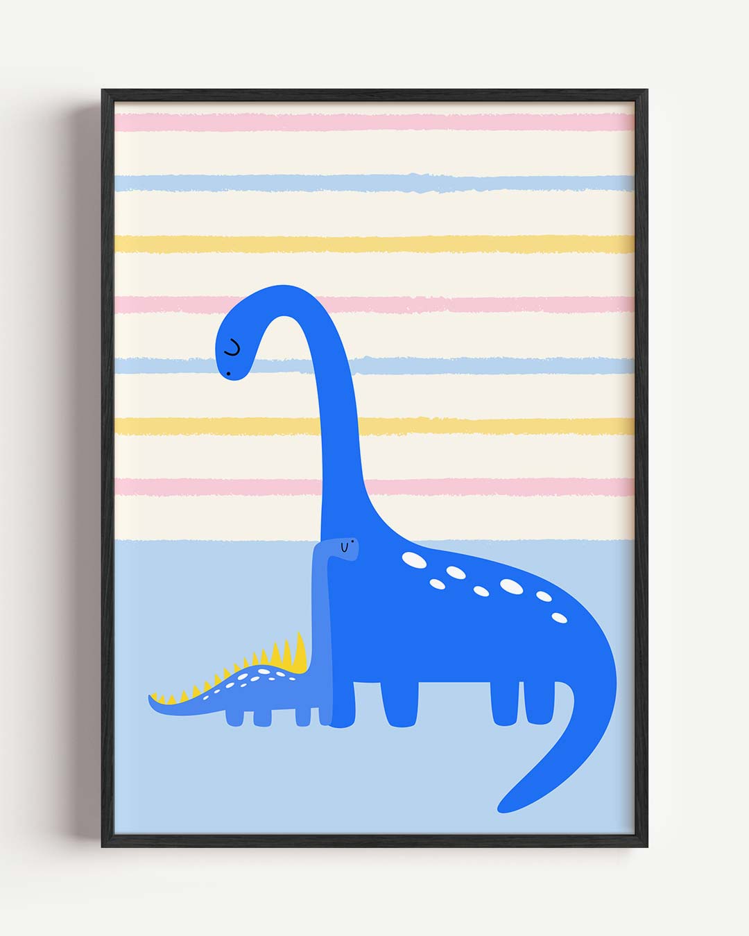 Schattige Dino Vrienden – kids portret poster als wanddecoratie
