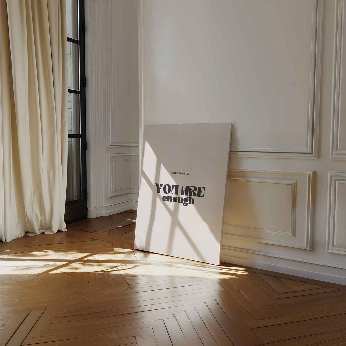Inspirerende Motivatieposter "You Are Enough – dibond kunstwerk als wanddecoratie