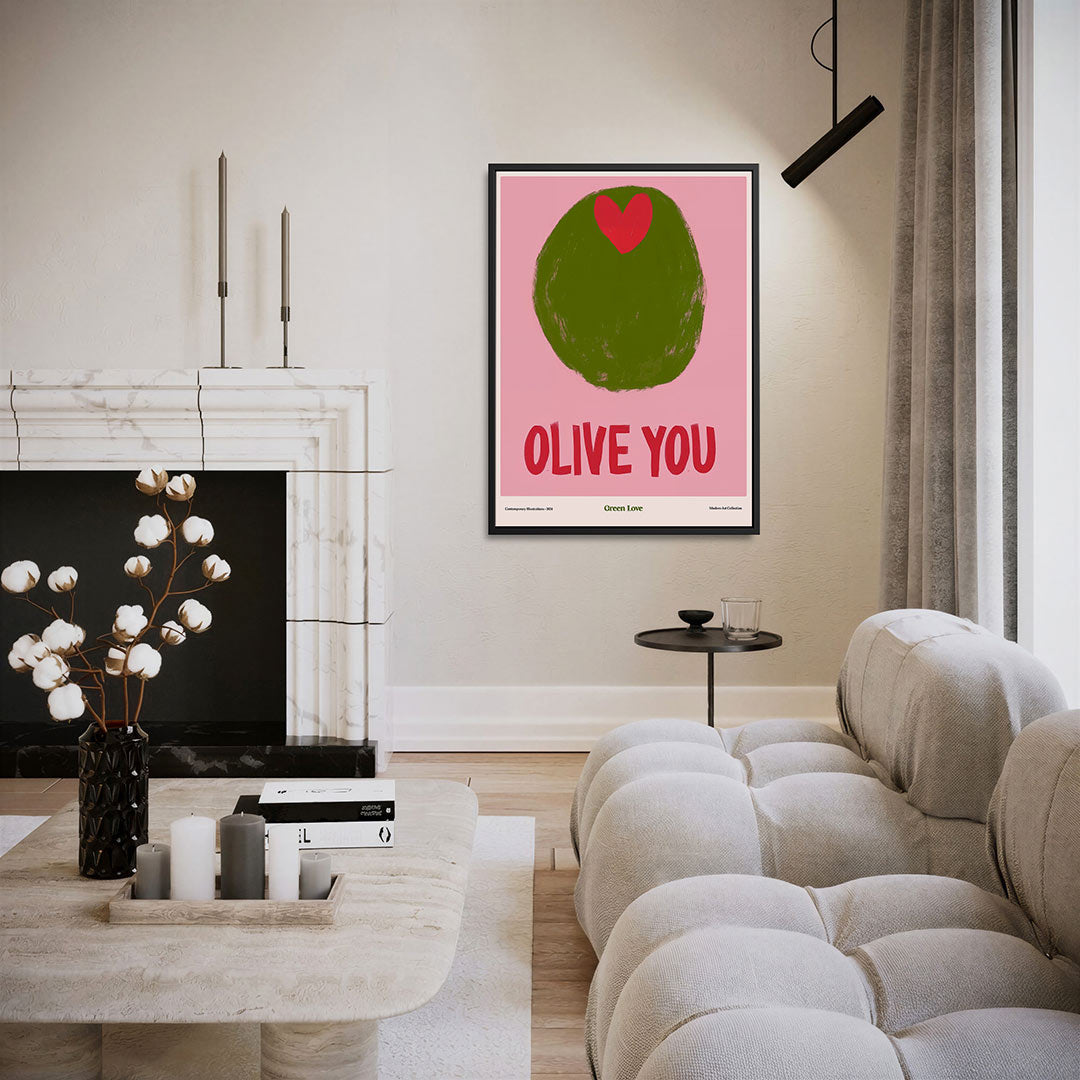 Groene liefde – moderne staande wandkunst