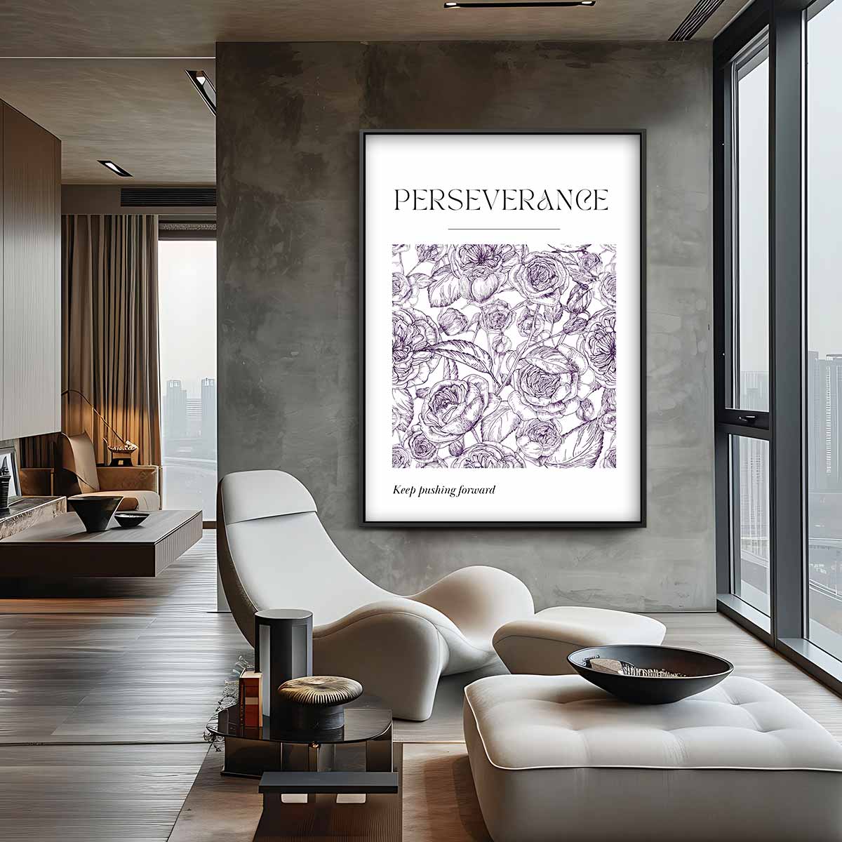Doorzettingsvermogen Bloemenkunst – plexiglas wanddecoratie in portret formaat