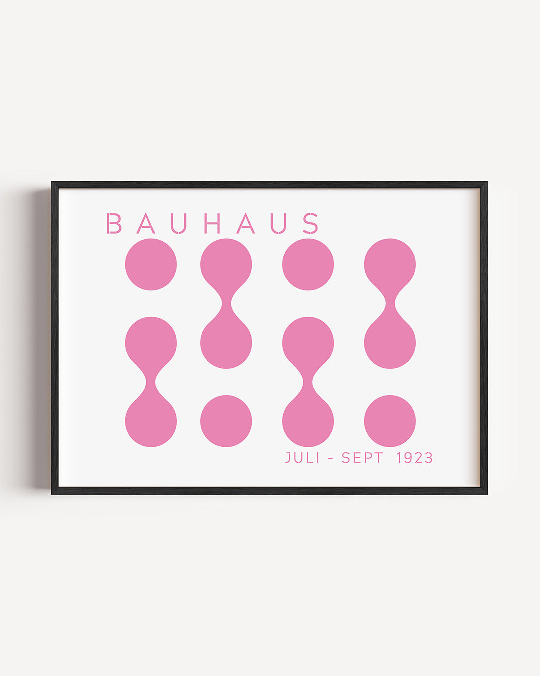 Vorm en ritme – liggende Bauhaus poster als wanddecoratie