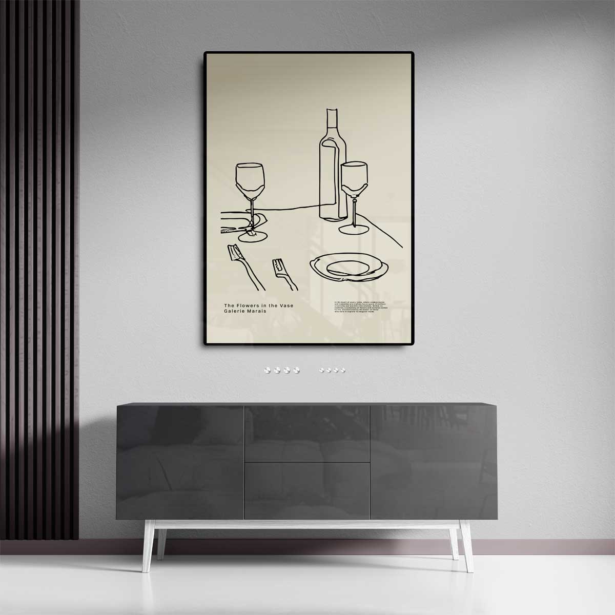 Elegante Eettafel Moment – canvas kunstwerk als wanddecoratie