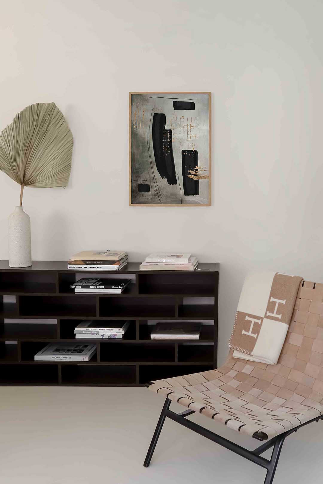 Abstracte vormen – zachte abstracte poster in staand formaat
