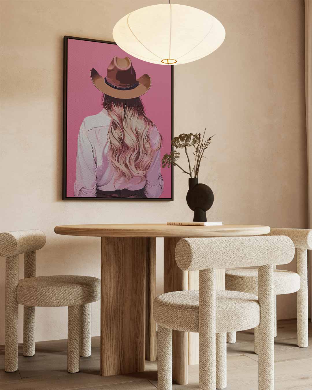 Cowboy Chic – canvas wanddecoratie in portret formaat