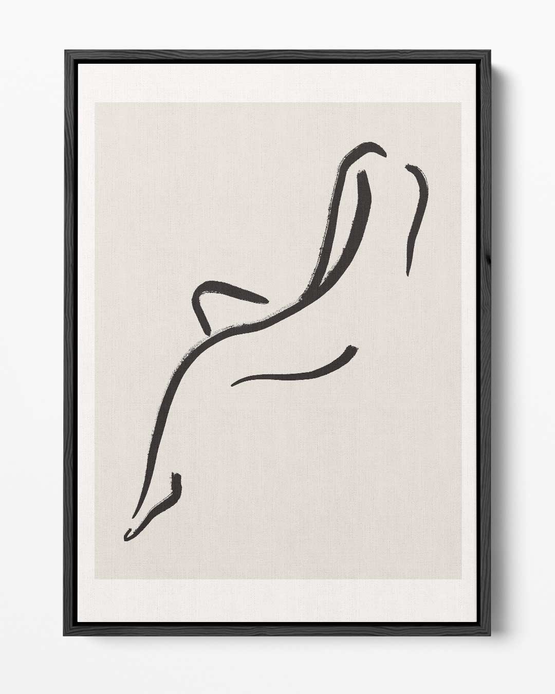 Minimalistische Lijnkunst – portret kunstwerk als wanddecoratie