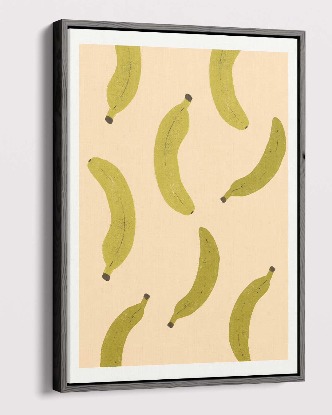 Speelse Bananen Illustratie – canvas wanddecoratie in portret formaat