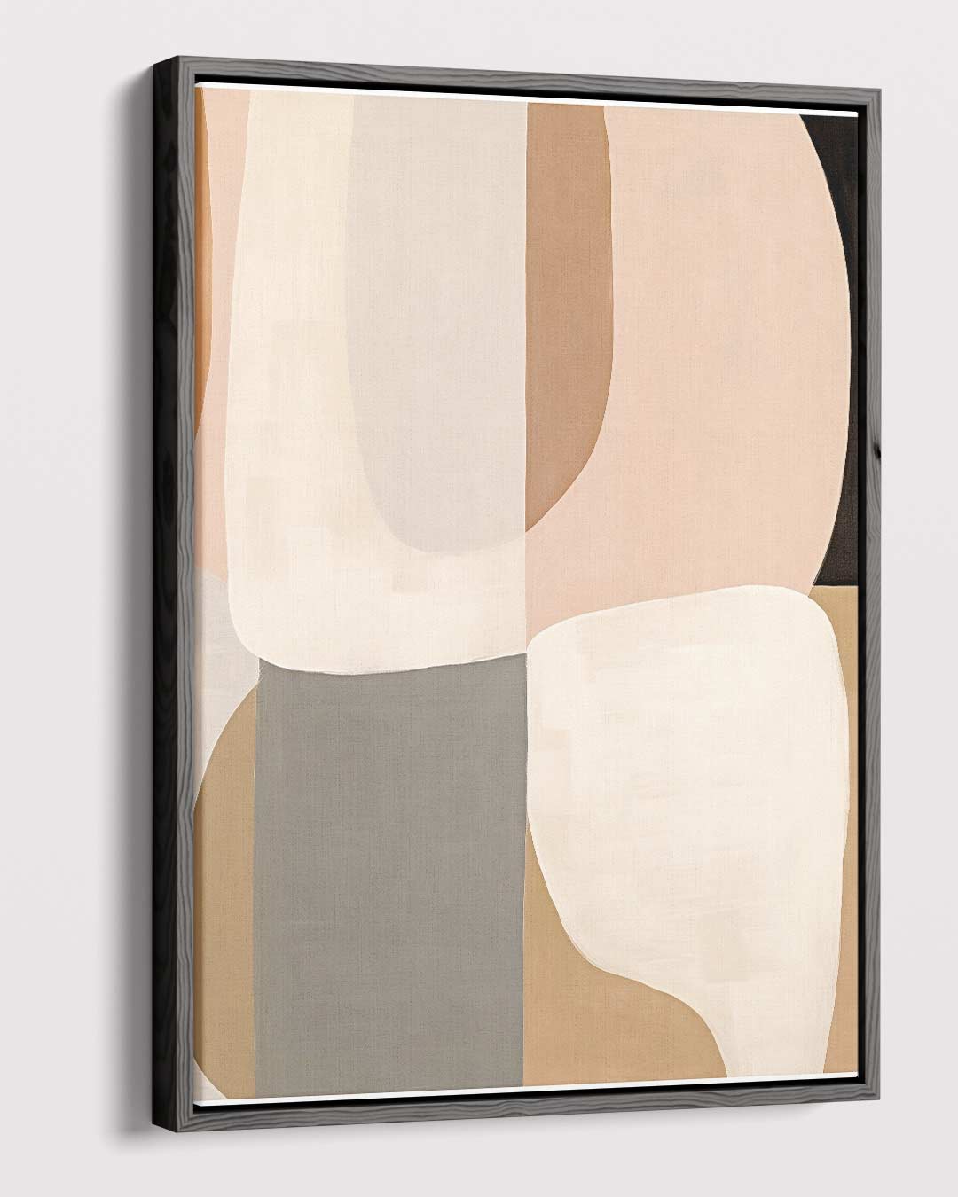 Minimalistische Abstractie in Aardetinten – dibond kunstwerk als wanddecoratie