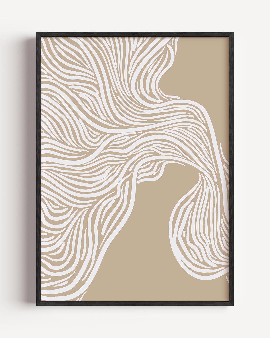 Organische Lijnen – abstracte portret poster als wanddecoratie