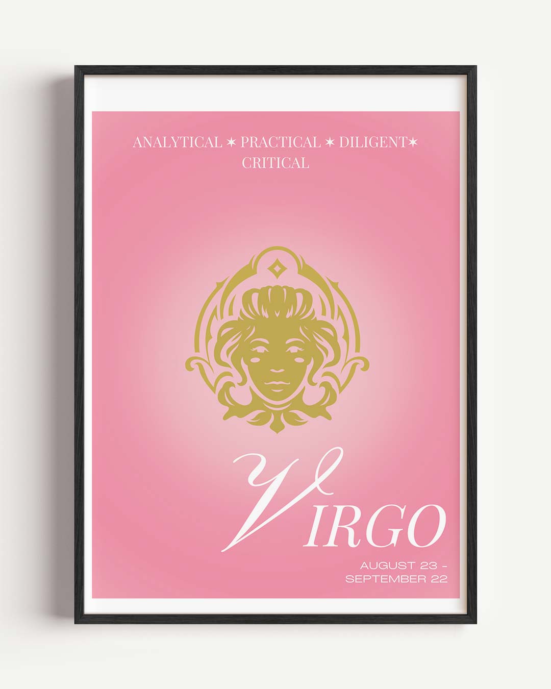 Virgo Zodiac – mindful portret poster als wanddecoratie