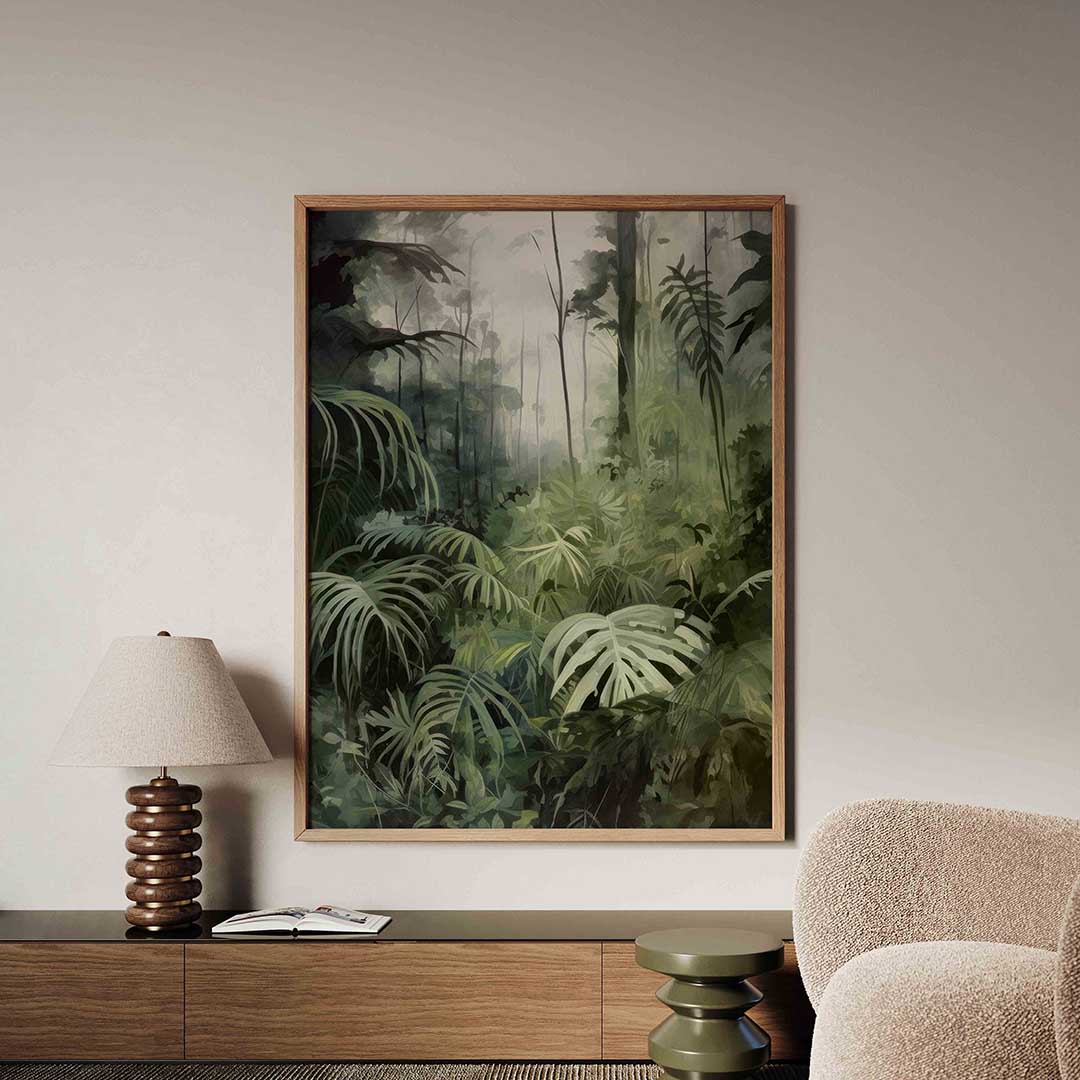 Weelderige jungle – tropische jungle poster in staand formaat