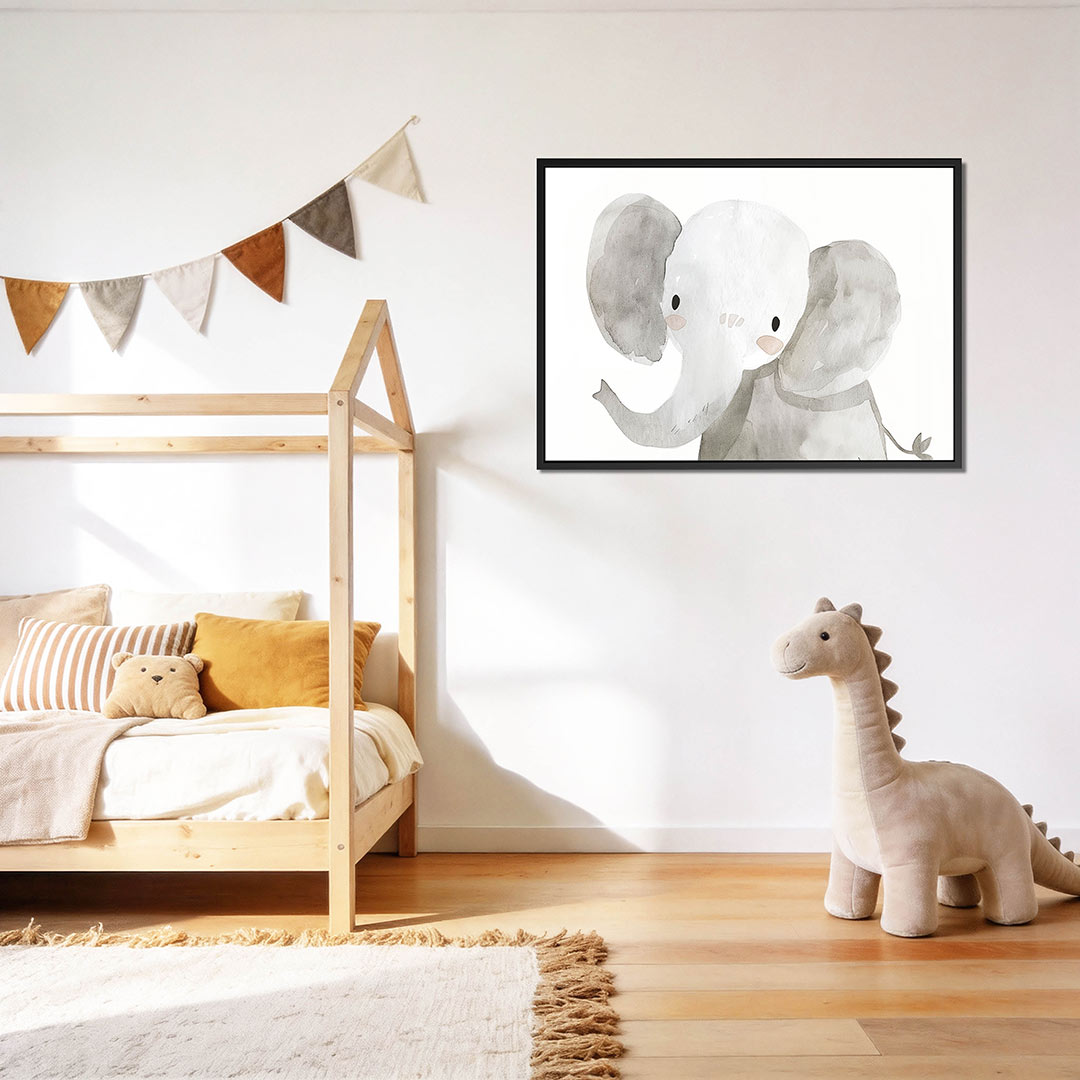 Dromerige olifant – op canvas, dibond of plexiglas